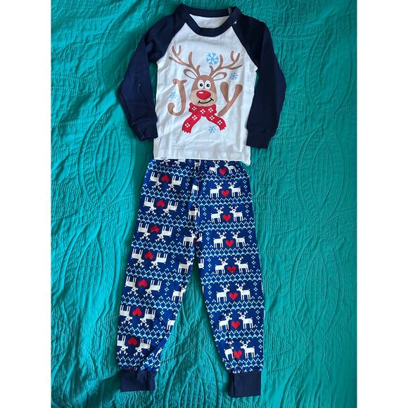 NWOT IF Family Toddler Size 3 years Winter Pajamas 2 Piece Reindeer Joy - Picture 8 of 12